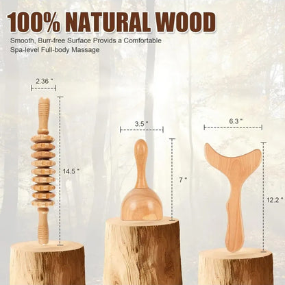 Wooden Lymphatic Drainage & Gua Sha Kit