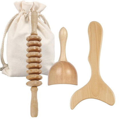 Wooden Lymphatic Drainage & Gua Sha Kit