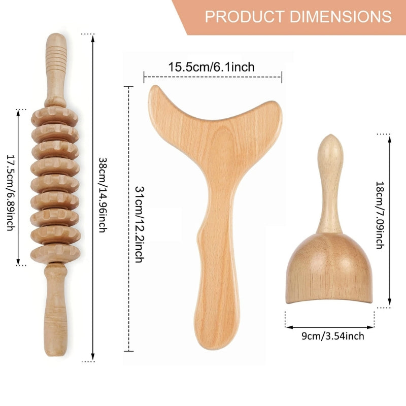 Wooden Lymphatic Drainage & Gua Sha Kit