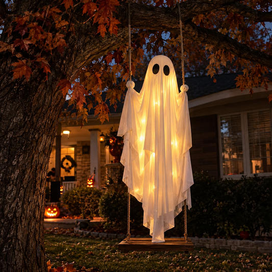 Hanging Swing Ghost Halloween Decoration